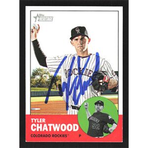 2012 Topps Heritage #33 Tyler Chatwood Autographed