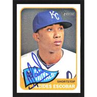 2014 Topps Heritage #334 Alcides Escobar Autographed
