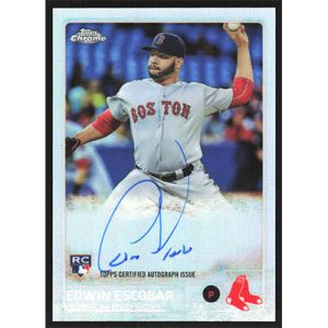2015 Topps Chrome Rookie Autographs Refractors #AR-EE Edwin Escobar Autographed