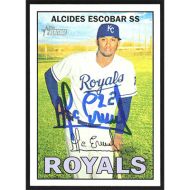 2016 Topps Heritage #7 Alcides Escobar Autographed