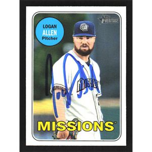 2018 Topps Heritage Minors #147 Logan Allen Autographed