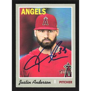 2019 Topps Heritage #294 Justin Anderson Autographed