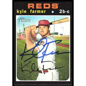 2020 Topps Heritage #638 Kyle Farmer Autographed