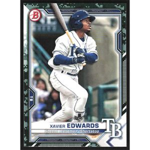 2021 Bowman Prospects Camo #BP-101 Xavier Edwards