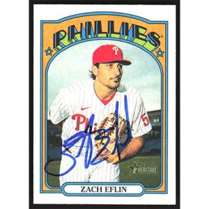 2021 Topps Heritage #318 Zach Eflin Autographed