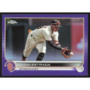 2022 Topps Chrome Update Purple Refractors #USC18 Thairo Estrada