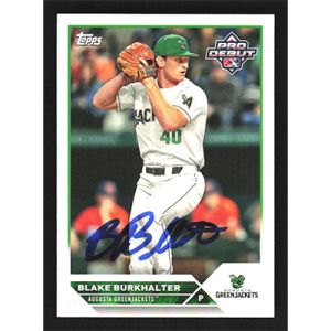 2023 Topps Pro Debut #PD-187 Blake Burkhalter Autographed