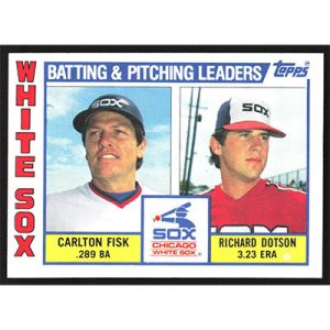 1984 Topps #216 C. Fisk/R. Dotson Team Leaders Checklist