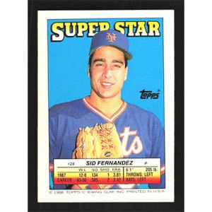 1988 Topps Stickers #20/155 S. Fernandez/R. Henderson Super Star Backs/Foil