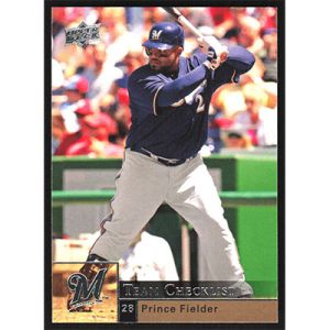 2009 Upper Deck #976 Prince Fielder Team Checklist