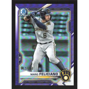 2021 Bowman Prospects Purple Refractors #BCP-133 Mario Feliciano