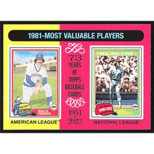 2024 Topps Heritage #196 R. Fingers/M. Schmidt 1981 - MVPs