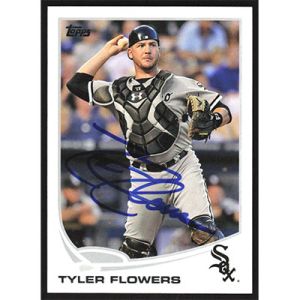 2013 Topps #526 Tyler Flowers Autographed