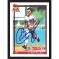 1991 Topps #147 Carlos Baerga Autographed
