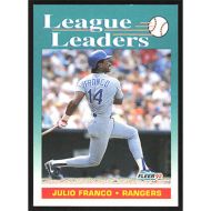 1992 Fleer #690 Julio Franco League Leaders