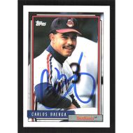 1992 Topps #33 Carlos Baerga Autographed