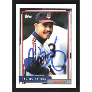 1992 Topps #33 Carlos Baerga Autographed