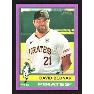 2025 Topps Heritage Purple #401 David Bednar SP