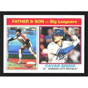 2025 Topps Heritage #68 Cr. Biggio/Ca. Biggio Father & Son - Big Leaguers