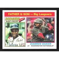 2025 Topps Heritage #70 Du. Baker/Da. Baker Father & Son - Big Leaguers