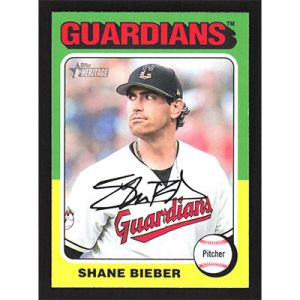 2024 Topps Heritage #108 Shane Bieber