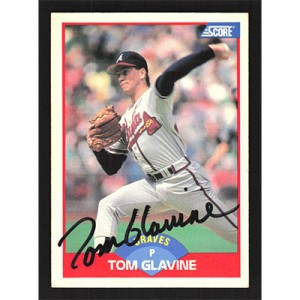1989 Score #442 Tom Glavine Autographed