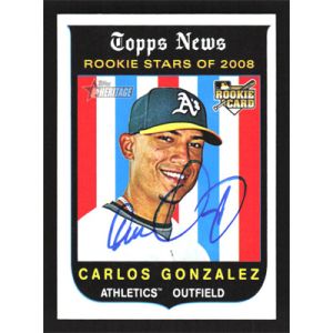 2008 Topps Heritage #578 Carlos Gonzalez Autographed