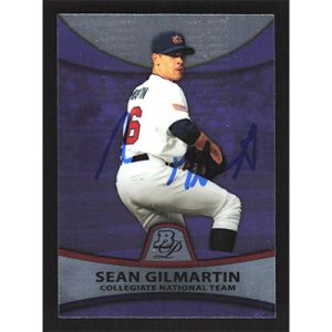 2010 Bowman Platinum Prospects Purple Refractors #PP36 Sean Gilmartin Autographed