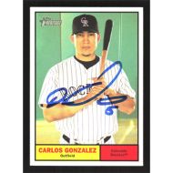 2010 Topps Heritage #335 Carlos Gonzalez Autographed