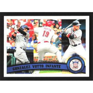 2011 Topps #134 C. Gonzalez/J. Votto/O. Infante League Leaders