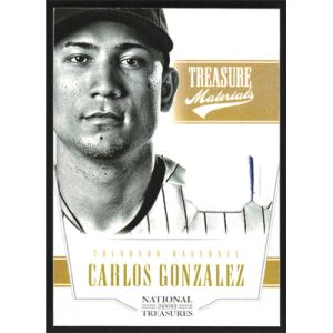 2012 Panini National Treasures Treasure Materials #35 Carlos Gonzalez Jersey