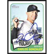 2014 Topps Heritage #494 Carlos Gonzalez SP Autographed