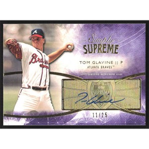 2014 Topps Supreme Simply Supreme Autographs Purple #SSU-TG Tom Glavine Autographed