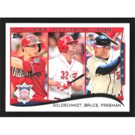 2014 Topps #143 P. Goldschmidt/J. Bruce/F. Freeman League Leaders