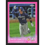 2015 Topps Chrome Pink Refractors #73 Carlos Gomez