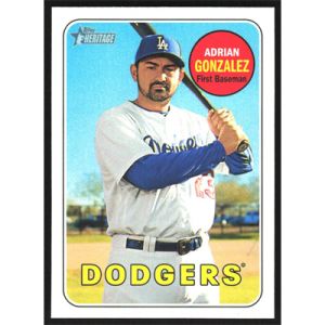 2018 Topps Heritage #490 Adrian Gonzalez SP