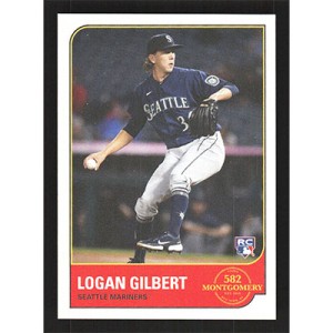 2021 Topps 582 Montgomery Club Lost Design Set 1 #6 Logan Gilbert