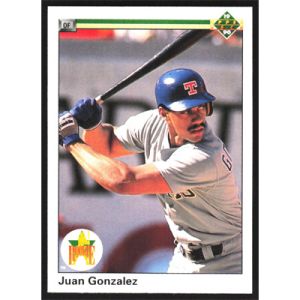 1990 Upper Deck #72 Juan Gonzalez Star Rookie