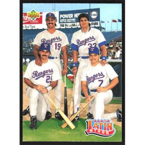1993 Upper Deck #52 J. Gonzalez/J. Canseco/I. Rodriguez/R. Palmeiro Teammates