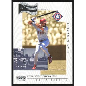 1999 Upper Deck #242 Juan Gonzalez Foreign Focus