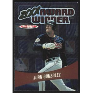 2002 Topps Total Award Winners #AW11 Juan Gonzalez