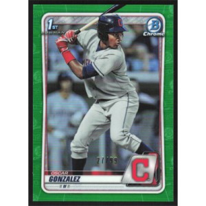 2020 Bowman Chrome Prospects Green Refractors #BCP-109 Oscar Gonzalez