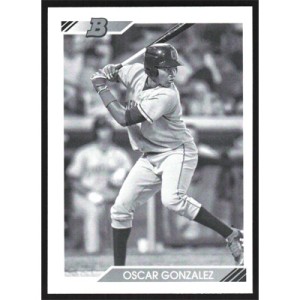 2020 Bowman Heritage Prospects Black and White #BHP-109 Oscar Gonzalez