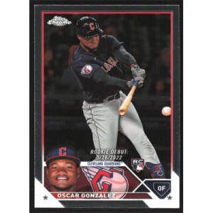 2023 Topps Chrome Update #USC47 Oscar Gonzalez Rookie Debut