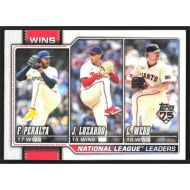 2026 Topps #117 F. Peralta/J. Luzardo/L. Webb League Leaders