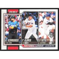 2026 Topps #11 K. Schwarber/P. Alonso/J. Soto League Leaders