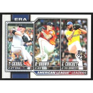 2026 Topps #327 T. Skubal/H. Brown/G. Crochet League Leaders