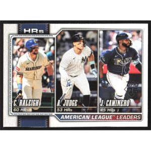 2026 Topps #38 C. Raleigh/A. Judge/J. Caminero League Leaders