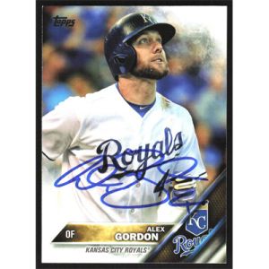 2016 Topps #206 Alex Gordon Autographed