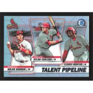 2020 Bowman Chrome Talent Pipeline Refractors #TP-STL N. Gorman/D. Carlson/E. Montero